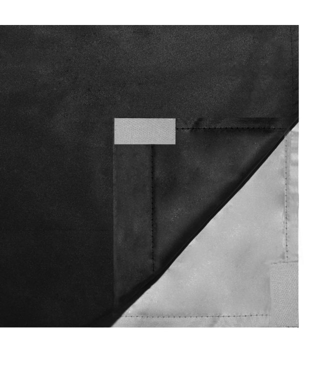 Gordijnen verduisterend 2 st dubbellaags 140x245 cm zwart