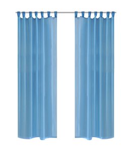Gordijn Turquoise 140x175 cm (2 stuks)