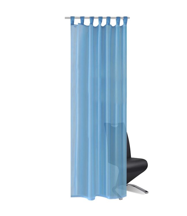 Gordijn Turquoise 140x175 cm (2 stuks)