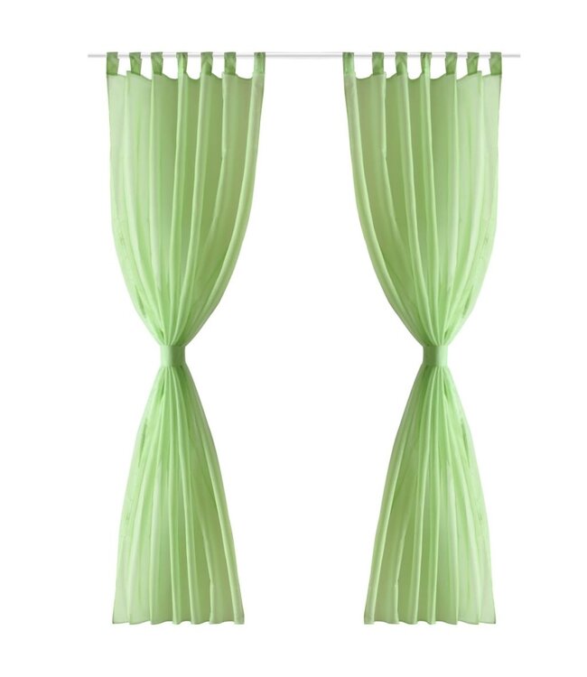 Gordijn Appelgroen 140x225 cm (2 stuks)