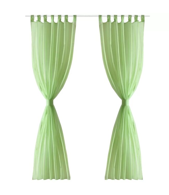 Gordijn Appelgroen 140x175 cm (2 stuks)