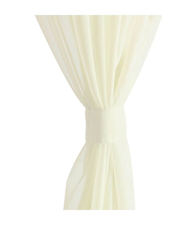 Gordijn Crème 140x245 cm (2 stuks)