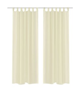 Gordijn Crème 140x175 cm (2 stuks)