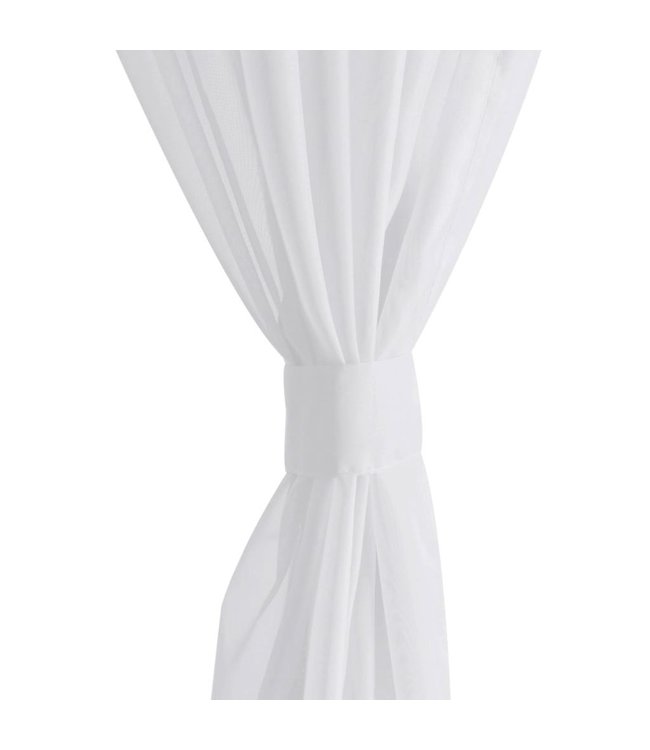 Gordijn Wit 140x175 cm (2 stuks)