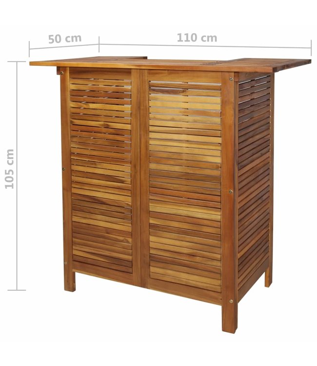 3-delige Bartafel- en stoelenset massief acaciahout