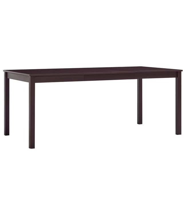 11-delige Eethoek grenenhout donkerbruin