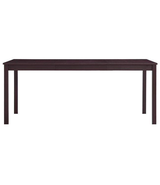 11-delige Eethoek grenenhout donkerbruin