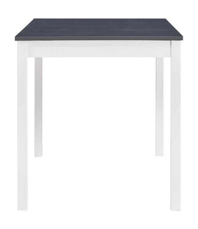 9-delige Eethoek grenenhout wit en grijs