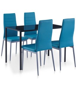 5-delige Eethoek blauw