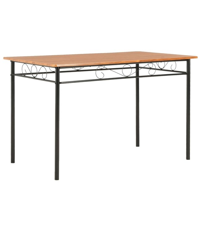 7-delig Eethoek MDF en staal bruin