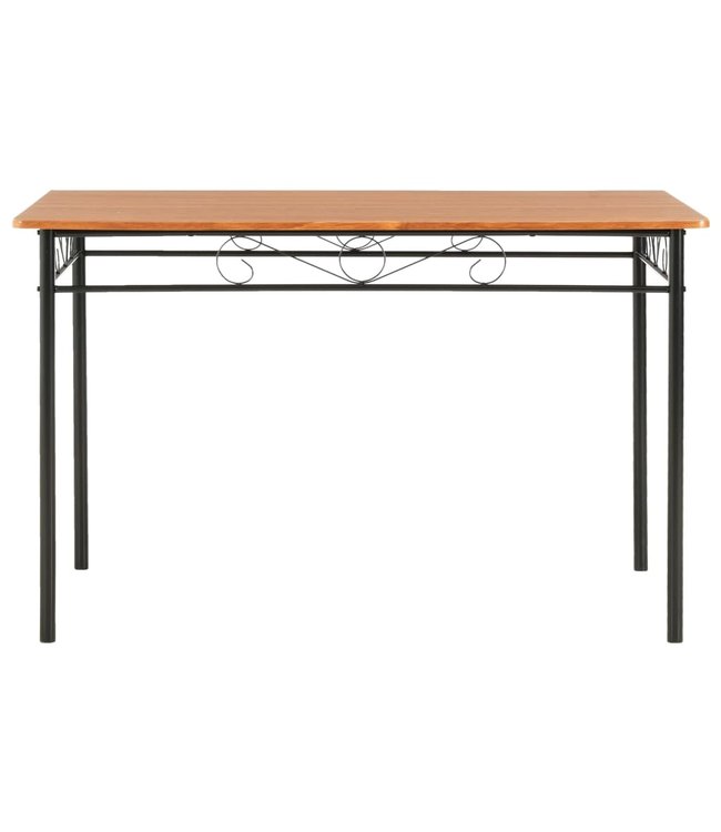 7-delig Eethoek MDF en staal bruin