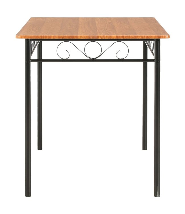 7-delig Eethoek MDF en staal bruin