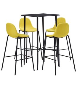 5-delige Barset stof geel