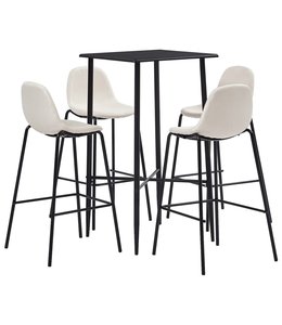 5-delige Barset stof crème