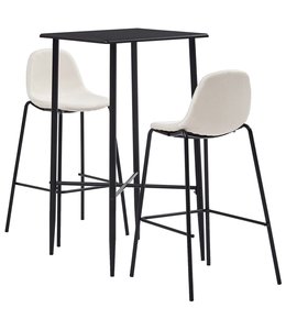 3-delige Barset stof crème