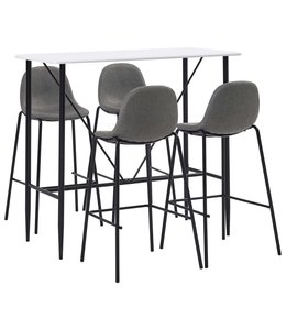 5-delige Barset stof taupe