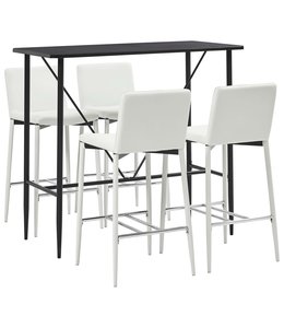 5-delige Barset kunstleer wit