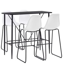 5-delige Barset kunststof wit