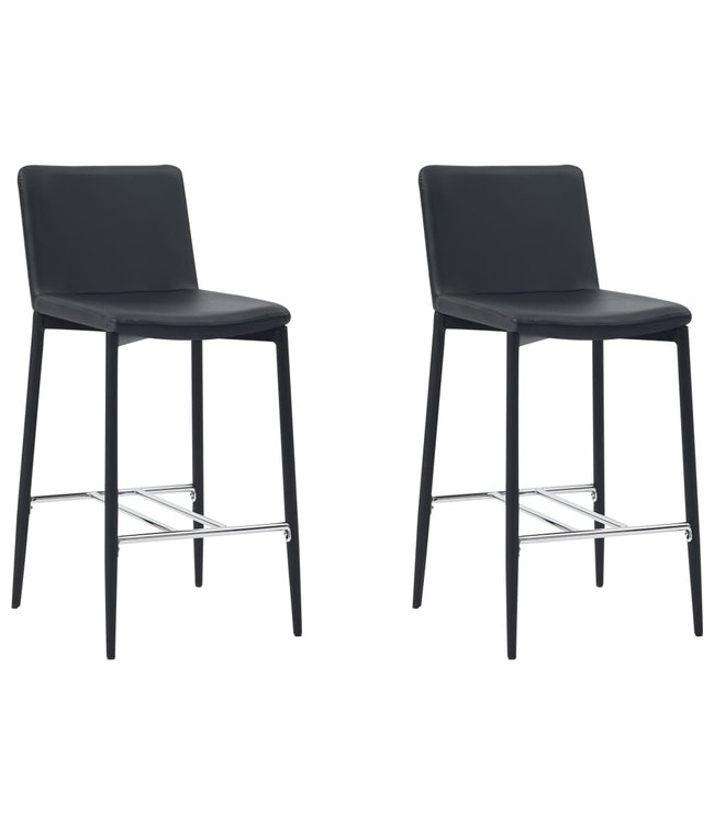 3-delige Barset kunstleer zwart