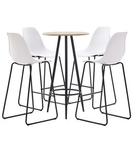 5-delige Barset kunststof wit