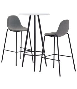 3-delige Barset stof taupe