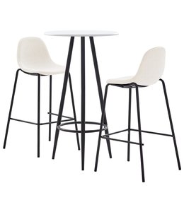 3-delige Barset stof crème