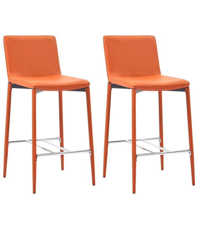 5-delige Barset kunstleer oranje