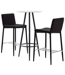 3-delige Barset kunstleer bruin