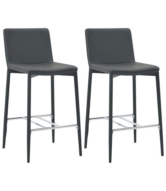 5-delige Barset kunstleer grijs