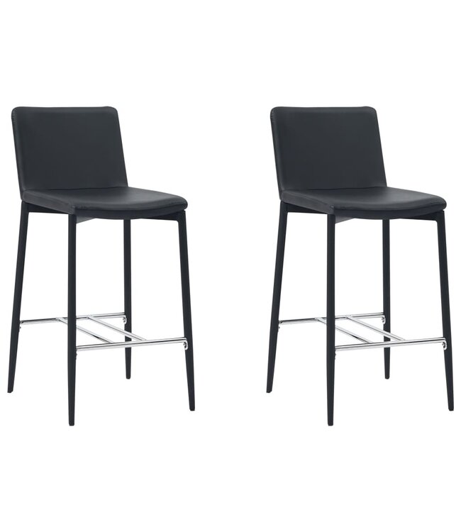 3-delige Barset kunstleer zwart