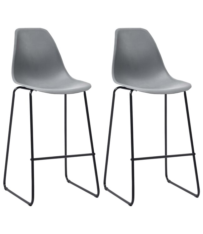 3-delige Barset kunststof grijs