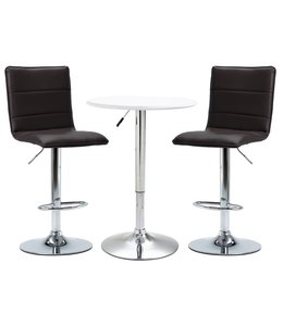 3-delige Barset kunstleer wit