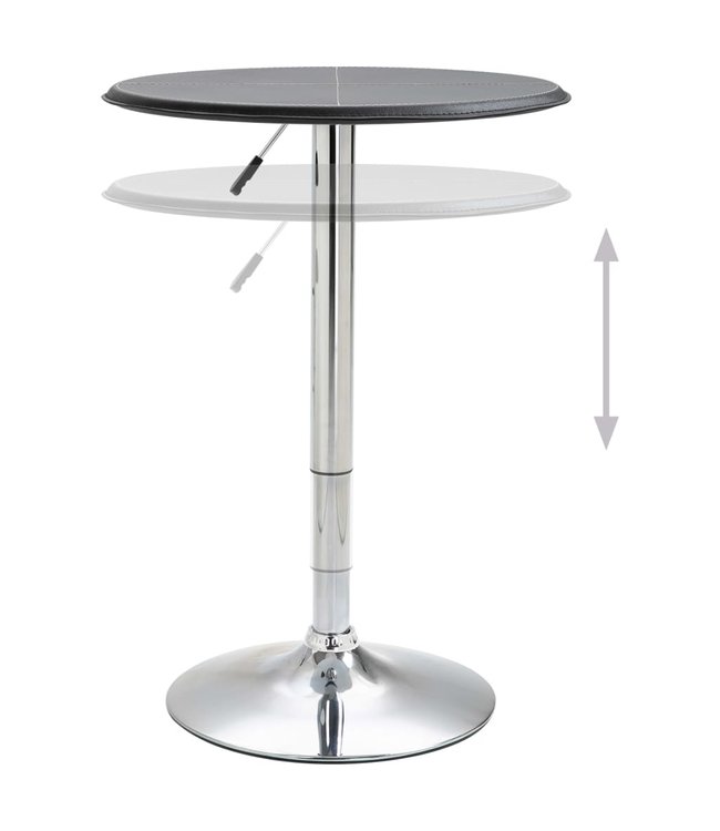 3-delige Barset kunstleer zwart