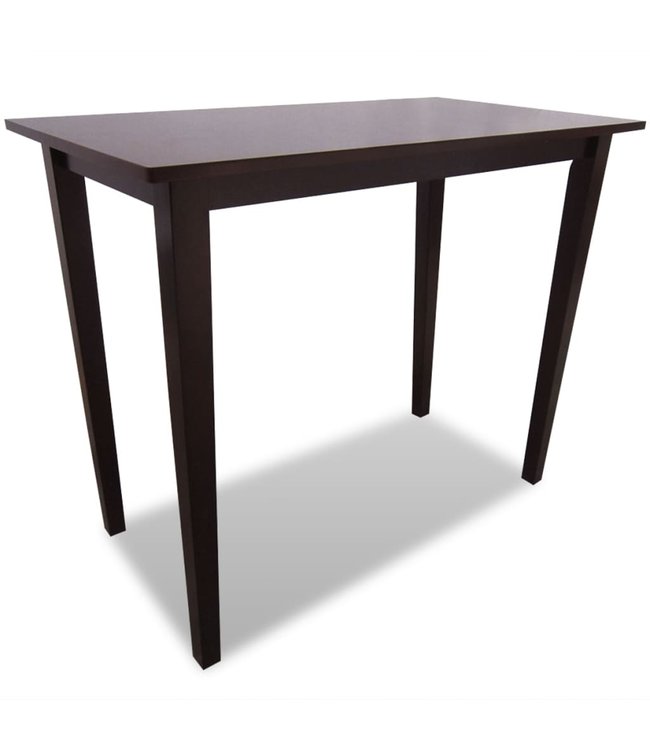 Bartafel met 4 barstoelen set hout bruin