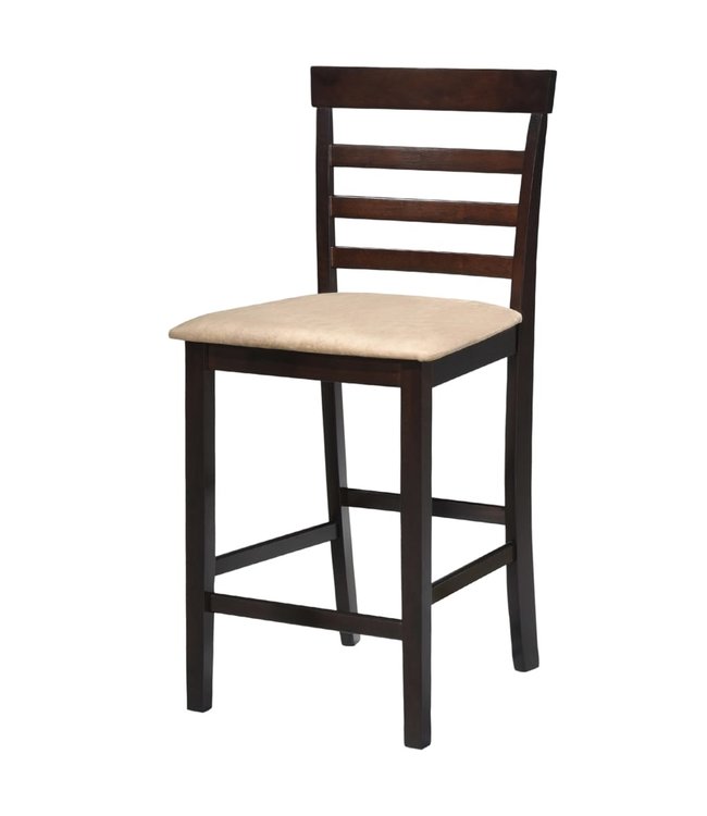 Bartafel met 4 barstoelen set hout bruin