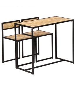 3-delige Eethoek massief mangohout