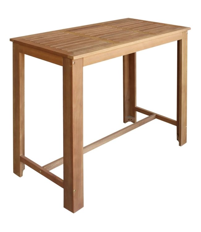 Bartafel- en stoelenset massief acaciahout 5-delig