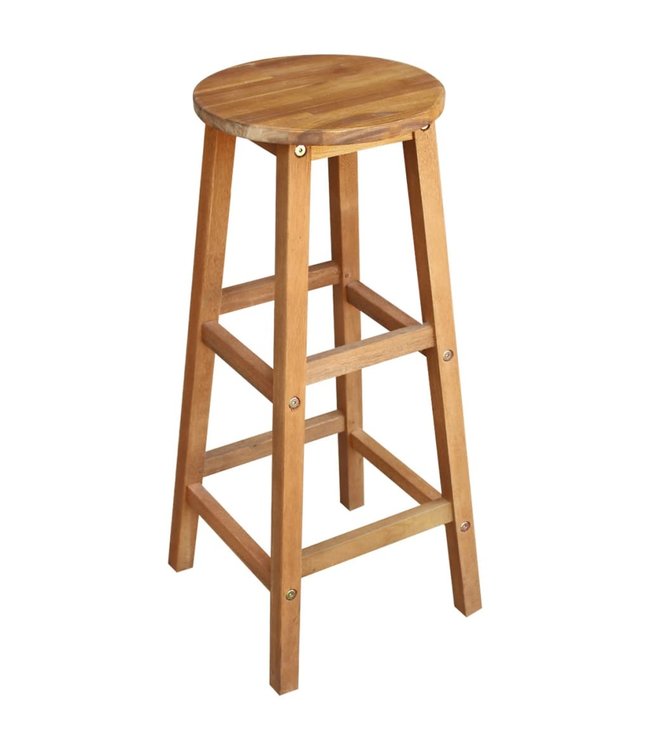 Bartafel- en krukkenset massief acaciahout 5-delig