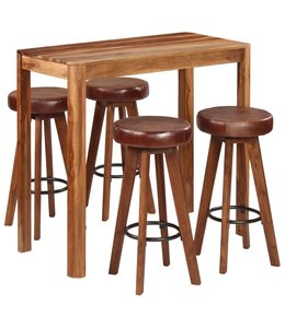 5-delige Barset 115x56x107 cm massief sheeshamhout