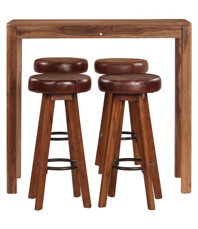 5-delige Barset 115x56x107 cm massief sheeshamhout