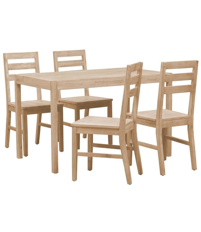 5-delige Eetkamerset massief acaciahout