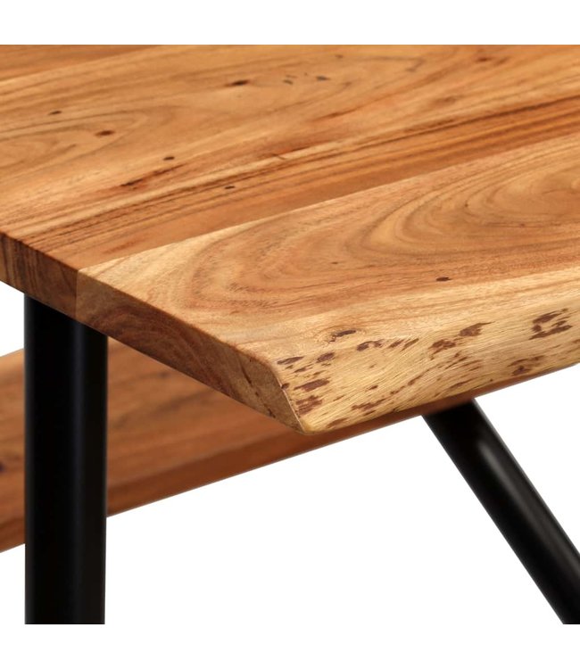 Bartafel met banken 80x50x107 cm massief acaciahout