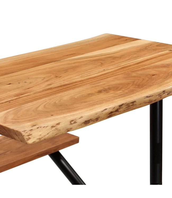 Bartafel met banken 80x50x107 cm massief acaciahout