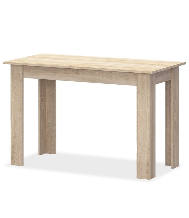 Eettafel en banken spaanplaat eikenkleur 3 st