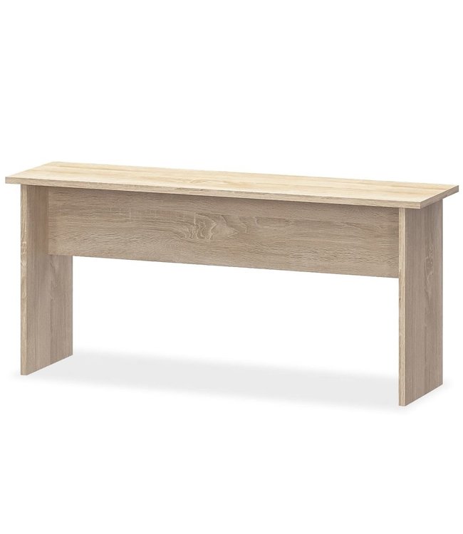 Eettafel en banken spaanplaat eikenkleur 3 st