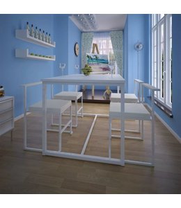 Eetkamerset 5-delig wit