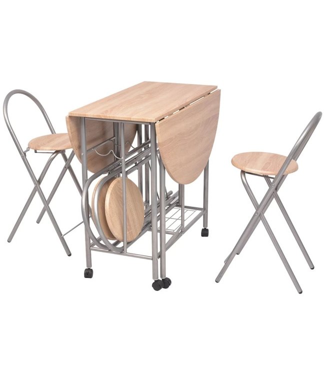 Eetkamerset opvouwbaar 5-dlg MDF