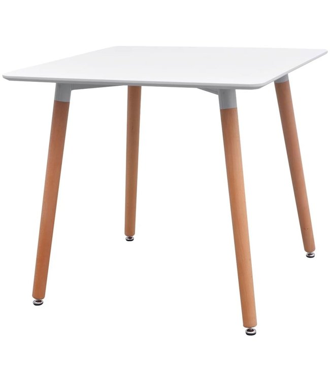 Eetkamerset 5-delig wit en zwart