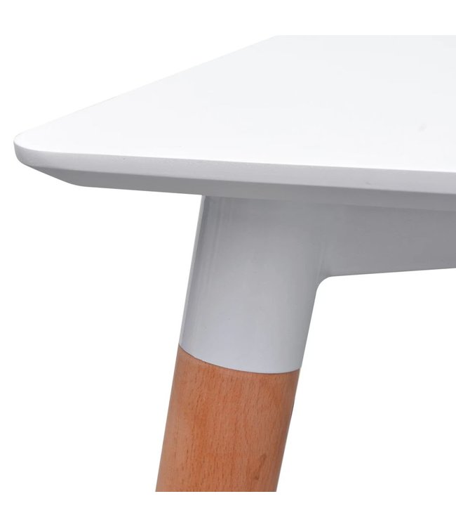 Eetkamerset 5-delig wit en zwart