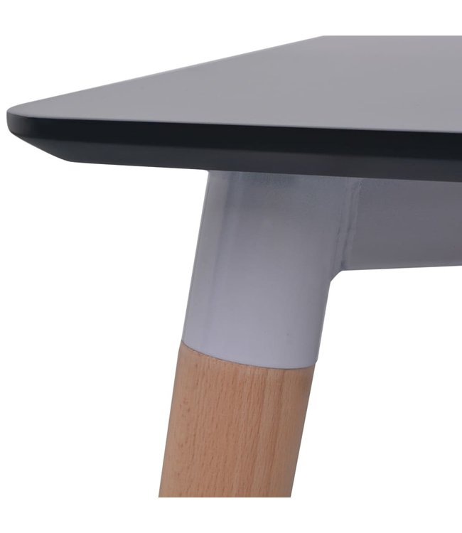 Eetkamerset 7-delig zwart